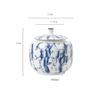 Tea Canister Creative Hand-Painted Tea Storage Container Jar Ceramic Small Sealed Jar Storage Jar Retro Chinese Tea Set Single Jar Tea Tin(A) view 2