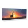 Sense Canvas Deer Sunset Energy 83 Canvas Art - Home Decor Wall Art Print Poster Painting Small 20x8 / 1.5" view 1