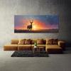 Sense Canvas Deer Sunset Energy 83 Canvas Art - Home Decor Wall Art Print Poster Painting Small 20x8 / 1.5" view 3