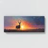 Sense Canvas Deer Sunset Energy 83 Canvas Art - Home Decor Wall Art Print Poster Painting Small 20x8 / 1.5" view 4