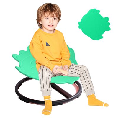 romrex Kids Sensory Swivel Chair - Fish Spinning Chair Seat for Balance, Coordination - Sensory Therapy Stool for Kids with Autism & ADHD - Active Indoor Play Set for Home & Classroom (Green)