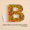 10" Display Tray - Free Scoop with Each Shipment - Custom Fillable Letters, Numbers and Symbols. Plastic Reusable Display Tray for Treats, Candy and More. (1) view 2