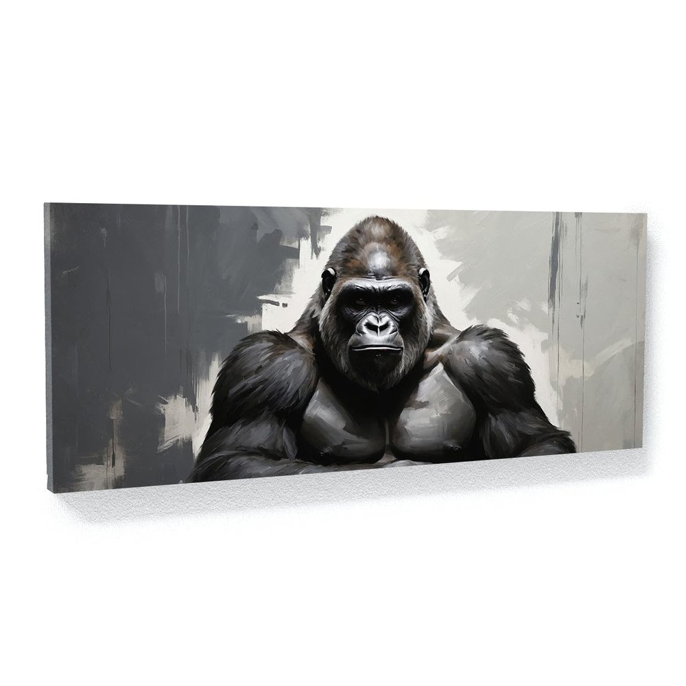 Sense Canvas Gorilla Gradient Essence 111 Canvas Art - Home Decor Wall Art Print Poster Painting Small 20x8 / 1.5"