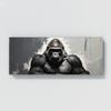 Sense Canvas Gorilla Gradient Essence 111 Canvas Art - Home Decor Wall Art Print Poster Painting Small 20x8 / 1.5" view 4