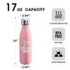 SMLIXE Personalized Custom Water Bottles 17oz 25 Pcs Stainless Steel Double Wall Insulated Leakproof Cups for Sports Outdoors With Colorful Text Logo Print in USA view 2