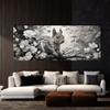 Sense Canvas Squirrel Subtle Patterned 98 Canvas Art - Home Decor Wall Art Print Poster Painting Small 20x8 / 1.5" view 3