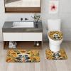 TPHIHPT 4PCS Fun Fall Panda Shower Curtain Sets with Non-Slip Rug, U Shape and Toilet Lid Cover Mat, Autumn Cartoon Bamboo Home Bathroom Accessory Sets Decor, 72 x 72 Inch view 4