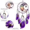 7 Chakras Dream Catchers Moon Tree of Life Dream Catcher Violet Feather Dreamcatcher Wall Decor with Rainbow Healing Crystal Stone Wall Art Hanging for Bedroom Home Decor Bless Gift Wedding Party view 2