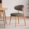2 Pack Dining Chair, PU Leather Upholstered with Wooden Leg Support Mid Century Kitchen Seat Waterproof and Armless Design for Family view 2