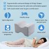 Ergonomic Pillow for Sleepers Leg, Joint & Hip Pain Detachable Cover, Knee Memory Foam Cushion Spine Alignment Contoured Lower Pain Back, Eases Leg On Side for Sleeping view 3