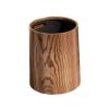 Hohota Imitation Wood Grain Trash Can Waste Bucket Bin Office Bathroom Bedroom Rubbish Plastic Small Garbage Home Household(8L) view 1