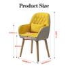 Kitchen Dining Room Chairs - Ergonomic Swivel Dining Chairs with Arms and Wood Legs in Gray and Pink Upholstered Linen Fabric - Mid Century Modern Design view 2