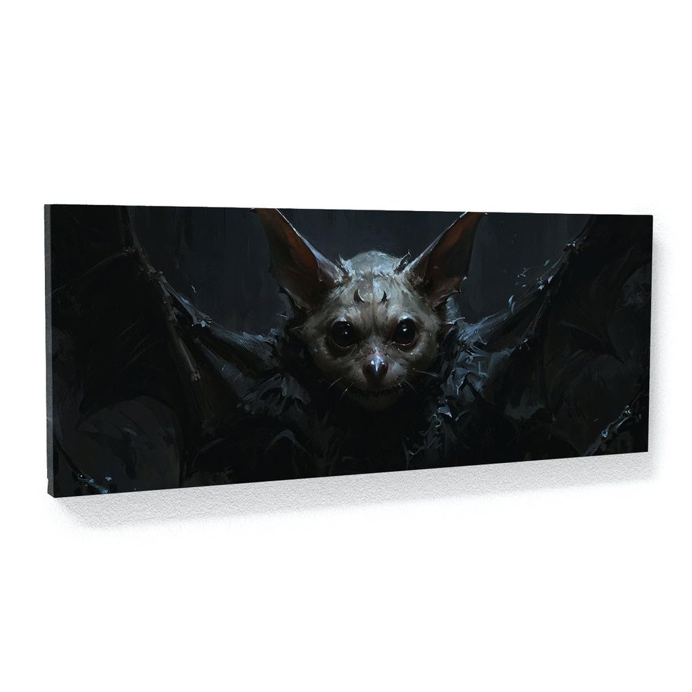 Sense Canvas Bat Gothic Gaze 45 Canvas Art - Home Decor Wall Art Print Poster Painting Small 20x8 / 1.5"