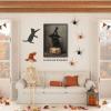 UNXIS Cute Black Cat Witchy Poster Halloween Pumpkin Print Victorian Gothic Canvas Wall Art 12x16in Unframed Dark Academia Decor Pictures view 3