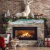 Gehucoxee Turquoise Coastal Fireplace Mantel Scarf, Christmas Mantel Decorations for Fireplace, Nautical Summer Beach Seaside Mantel Scarf Covers Party Supplies for Living Room, 60x17 Inch view 2