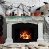 Gehucoxee Turquoise Coastal Fireplace Mantel Scarf, Christmas Mantel Decorations for Fireplace, Nautical Summer Beach Seaside Mantel Scarf Covers Party Supplies for Living Room, 60x17 Inch view 3