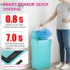 PayLessHere 13 Gallon 50 L Trash Can with Lid Plastic Kitchen Trash Bin Automatic Touch Free Motion Sensor Trash Can (3, Blue) view 2