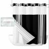 IDOWMAT Shower Curtains for Bathroom, Stripes Lines Pastoral Farmhouse Black White,Double-Layer Quick Drying Shower Curtain with Sheer Mesh for Bathtub, 48x72 Inch view 1