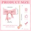3PCS Bow Straw Cover Straw Toppers for Stanley Cup with 2 PCS Initial Letter Charms Name ID Accessories Compatible with Stanley 30&40 OZ Tumbler with Handle Pink view 2