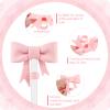 3PCS Bow Straw Cover Straw Toppers for Stanley Cup with 2 PCS Initial Letter Charms Name ID Accessories Compatible with Stanley 30&40 OZ Tumbler with Handle Pink view 3