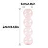 LKXHarleya Aesthetic Ball Aesthetic Decorative Vase, Glass Bubble Vases Ball Bud Vase for Centerpieces, Flower Arrangement, 2.36 x 8.66 Inch, Pink view 2
