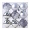 9 Pcs 2.36" Shatterproof Christmas Ball Ornaments Packed in Plastic Box Shatterproof Christmas Tree Balls Ornament for Christmas Tree Ornaments Wedding Birthday Party, Silver view 1