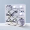 9 Pcs 2.36" Shatterproof Christmas Ball Ornaments Packed in Plastic Box Shatterproof Christmas Tree Balls Ornament for Christmas Tree Ornaments Wedding Birthday Party, Silver view 2