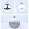 9 Pcs 2.36" Shatterproof Christmas Ball Ornaments Packed in Plastic Box Shatterproof Christmas Tree Balls Ornament for Christmas Tree Ornaments Wedding Birthday Party, Silver view 4