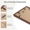 Heimlove 12x18 Picture Frames Natural Walnut,Original Wood Hand Make Crafted Certificate Frame with Mat to 8.5x11 Graduation Picture Display,Family Picture,Wedding Picture,Diploma,Photo Wall Mounted view 4