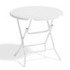 SFIHOME 2.6Ft Round Foldable Table Portable Plastic Table for Banquet Even Indoor Outdoor (White) view 1