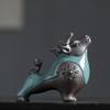 zhuBAOHE Chinese Ceramic Tang Horse Statue Tea Pet Feng Shui Tabletop Sculpture Suitable for Home Office Shop Tea House Club Decor,S view 2