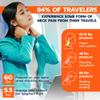 bullbird Neck Pillow for Travel - Ergonomic Memory Foam Design - Comfortable Cervical Support for Airplane, Car & Home - Compact & Portable with Carry Bag - White view 2