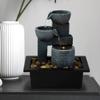 Fountain Tabletop Indoor Tabletop Water Fountain Simple Flowing Water Fountain Decoration Waterscape Living Room Desk Table Fengshui Wheel Decoration Gift Desktop Water Feature view 2