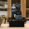 Fountain Tabletop Indoor Tabletop Water Fountain Simple Flowing Water Fountain Decoration Waterscape Living Room Desk Table Fengshui Wheel Decoration Gift Desktop Water Feature view 3