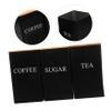 BUGUUYO 3pcs Tea Canister Lid Airtight Tea Coffee Storage Jars Decorative Food Containers for Leaves Candy Capacity for Kitchen Use view 4