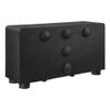 Modway Sonnet Retro Curved Sideboard in Black  57 Inch Modern Buffet Cabinet with Circle Knobs  Credenza Cabinet with 3 Drawers  TV Stand Media Cabinet for Living Room, Home Office, Lounge Area view 1