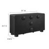 Modway Sonnet Retro Curved Sideboard in Black  57 Inch Modern Buffet Cabinet with Circle Knobs  Credenza Cabinet with 3 Drawers  TV Stand Media Cabinet for Living Room, Home Office, Lounge Area view 3