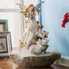 Fountain Tabletop Indoor Tabletop Waterfall Fountain Tabletop Fountain Angel Lily Flower Water Fountains Office Desk Decoration Fountain Indoor Atomization Desktop Fountains Meditation Fountain view 4