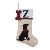 Shgngle 20 Inches Pets Initial Christmas Stocking,Dog Christmas Stocking Personalized with Dog Bone Hanging Wooden Ornament,Xmas Gifts for Pets(Letter Z) view 1