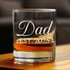 Bevvee Dad Est 2025 - New Father Whiskey Rocks Glass Gift for First Time Parents - Decorative 10.25 Oz Glasses view 2
