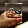 Bevvee Dad Est 2025 - New Father Whiskey Rocks Glass Gift for First Time Parents - Decorative 10.25 Oz Glasses view 3