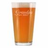 Bevvee Grandpa Est 2025 - New Grandfather Pint Glass Gift for First Time Grandparents - Decorative 16 Oz Glasses view 1