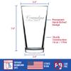 Bevvee Grandpa Est 2025 - New Grandfather Pint Glass Gift for First Time Grandparents - Decorative 16 Oz Glasses view 4