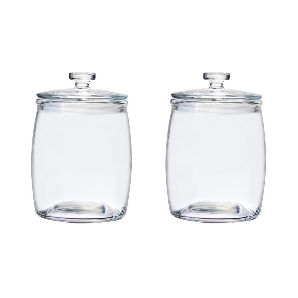 10 Strawberry Street Arlo Glass Canister Small, Set of 2