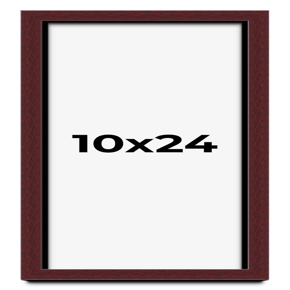 10x24 Shadow Box Brown Mahogany Finish Solid Wood Display Frame | 1.625 Inches Deep | 1 Inch Moulding Width | UV Resistant Acrylic Plexiglass, Acid Free Backing and Hanging Hardware