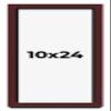 10x24 Shadow Box Brown Mahogany Finish Solid Wood Display Frame | 1.625 Inches Deep | 1 Inch Moulding Width | UV Resistant Acrylic Plexiglass, Acid Free Backing and Hanging Hardware view 1