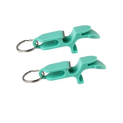 Beer Shotgun tool bottle opener keychain - 2 pack - Light Blue - beer shotgunning tool - great for parties, party favors, gift, drinking accessories