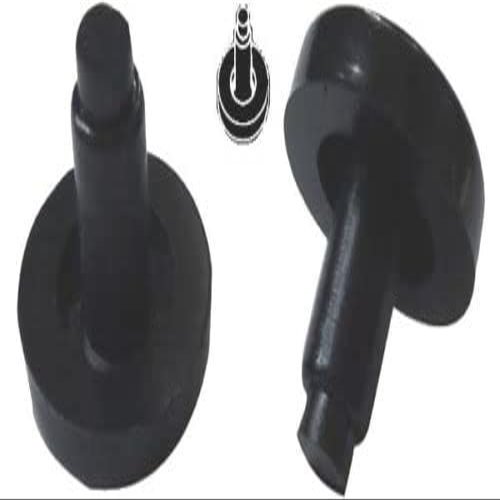 HomeLoft Basics Nylon Flat Stem 3/4'' Bumper Glides for Tubular Chair Bases (20), Black, 30-727B