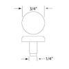 HomeLoft Basics Nylon Flat Stem 3/4'' Bumper Glides for Tubular Chair Bases (20), Black, 30-727B view 2