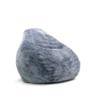 Big Large Teardrop Foam Filled Bean Bag Chair with Removable Cover, Gray Short Shag, 4 feet Big view 1